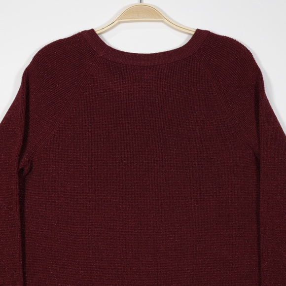 Liz Claiborne Women's Crew‎ Neck Long Sleeve Pullover Sweater Burgundy Size M - Picture 5 of 8